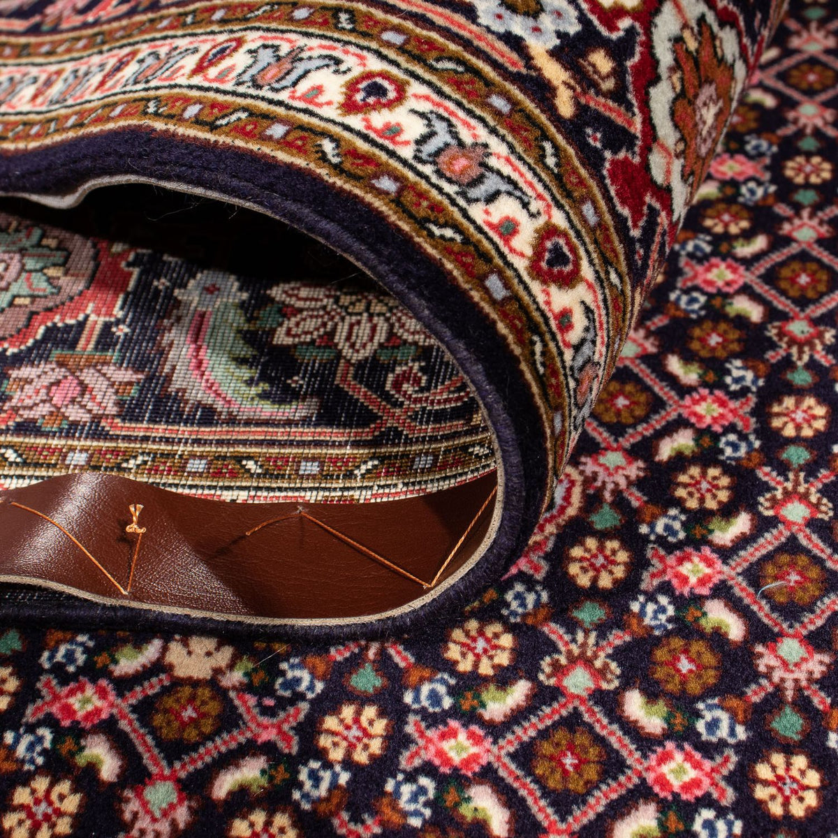 Dywan perski - Tabriz kwadratowy  - 203 x 202 cm - ciemnoniebieski