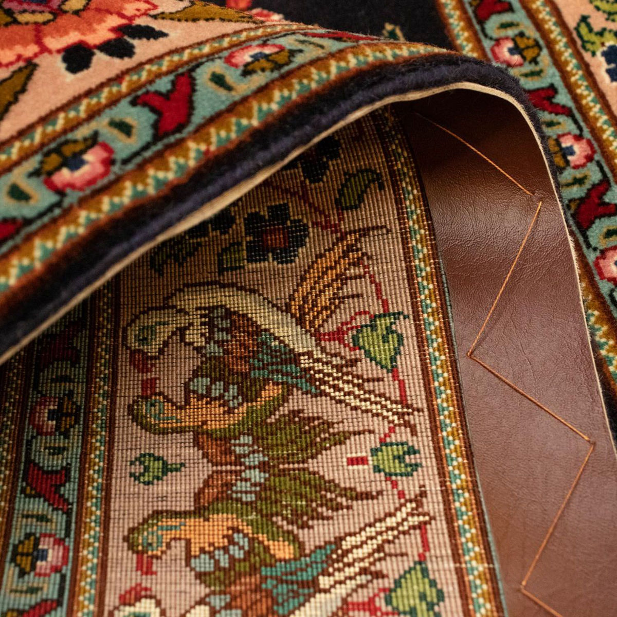 Dywan perski - Tabriz - Królewski - 148 x 100 cm - ciemnoniebieski