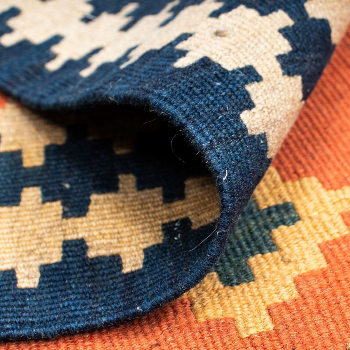 Dywan Kelim - Orientalny - 192 x 123 cm - rdza