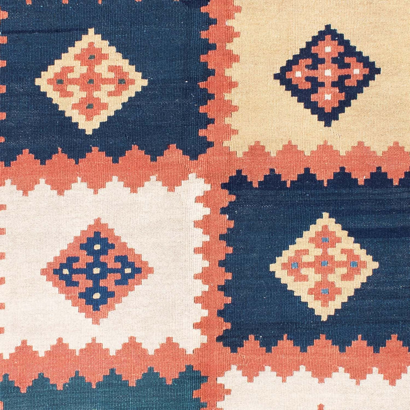 Dywan Kelim - Orientalny - 212 x 155 cm - niebieski