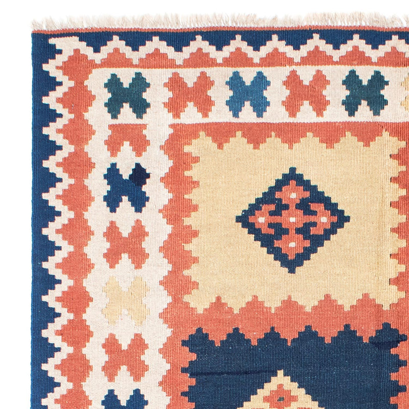 Dywan Kelim - Orientalny - 212 x 155 cm - niebieski