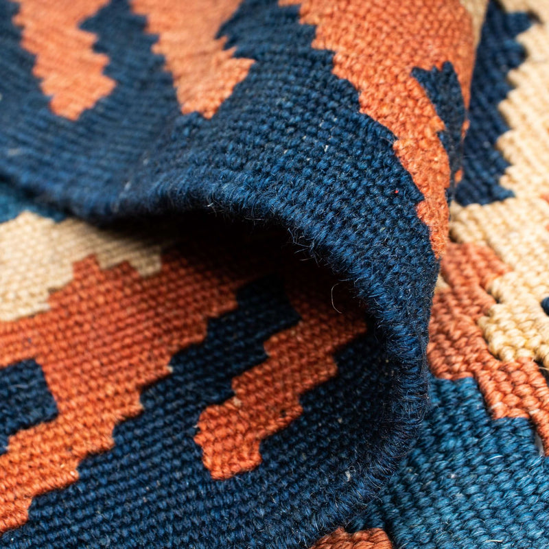 Dywan Kelim - Orientalny - 222 x 158 cm - niebieski