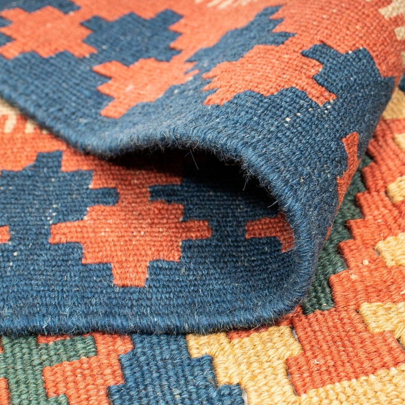 Dywan Kelim - Orientalny - 232 x 194 cm - niebieski