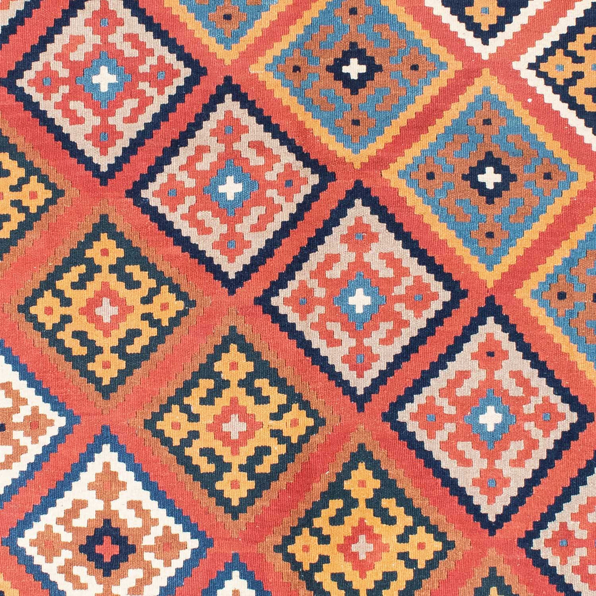 Dywan Kelim - Orientalny - 206 x 156 cm - rdza