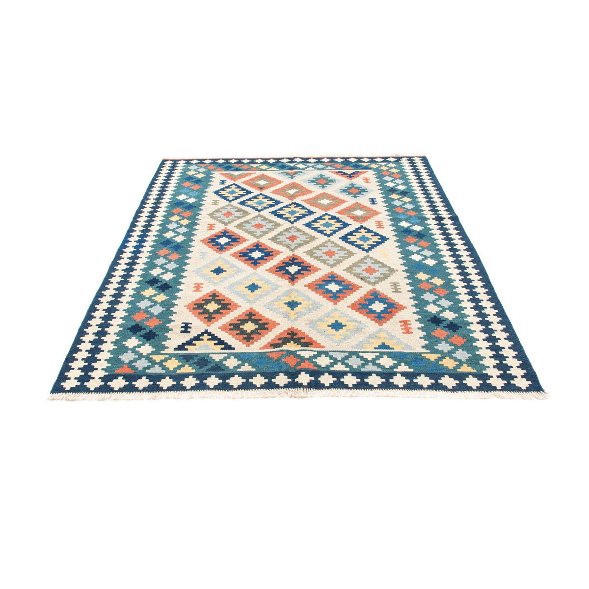 Dywan Kelim - Orientalny - 196 x 155 cm - beżowy