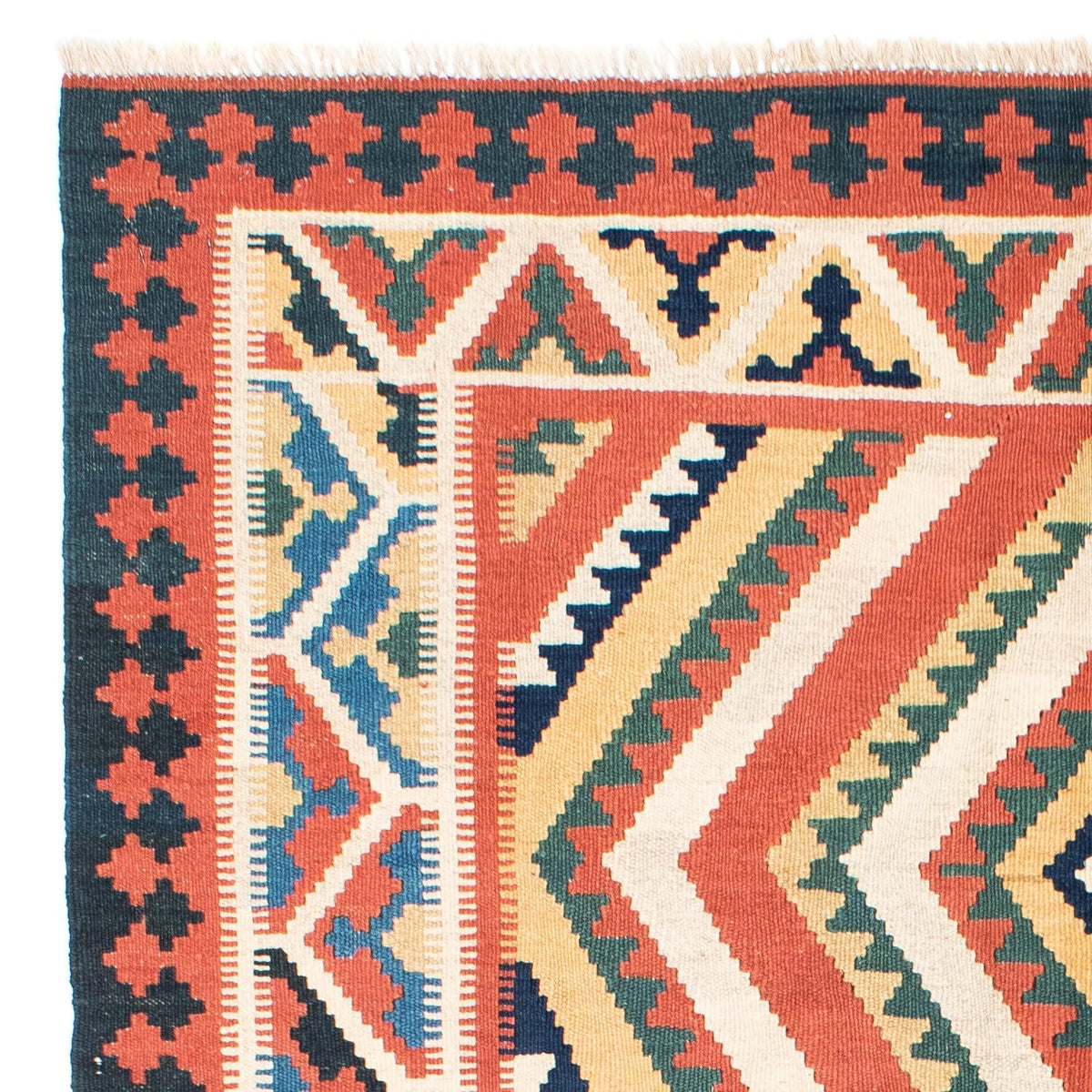 Dywan Kelim - Orientalny - 212 x 146 cm - rdza