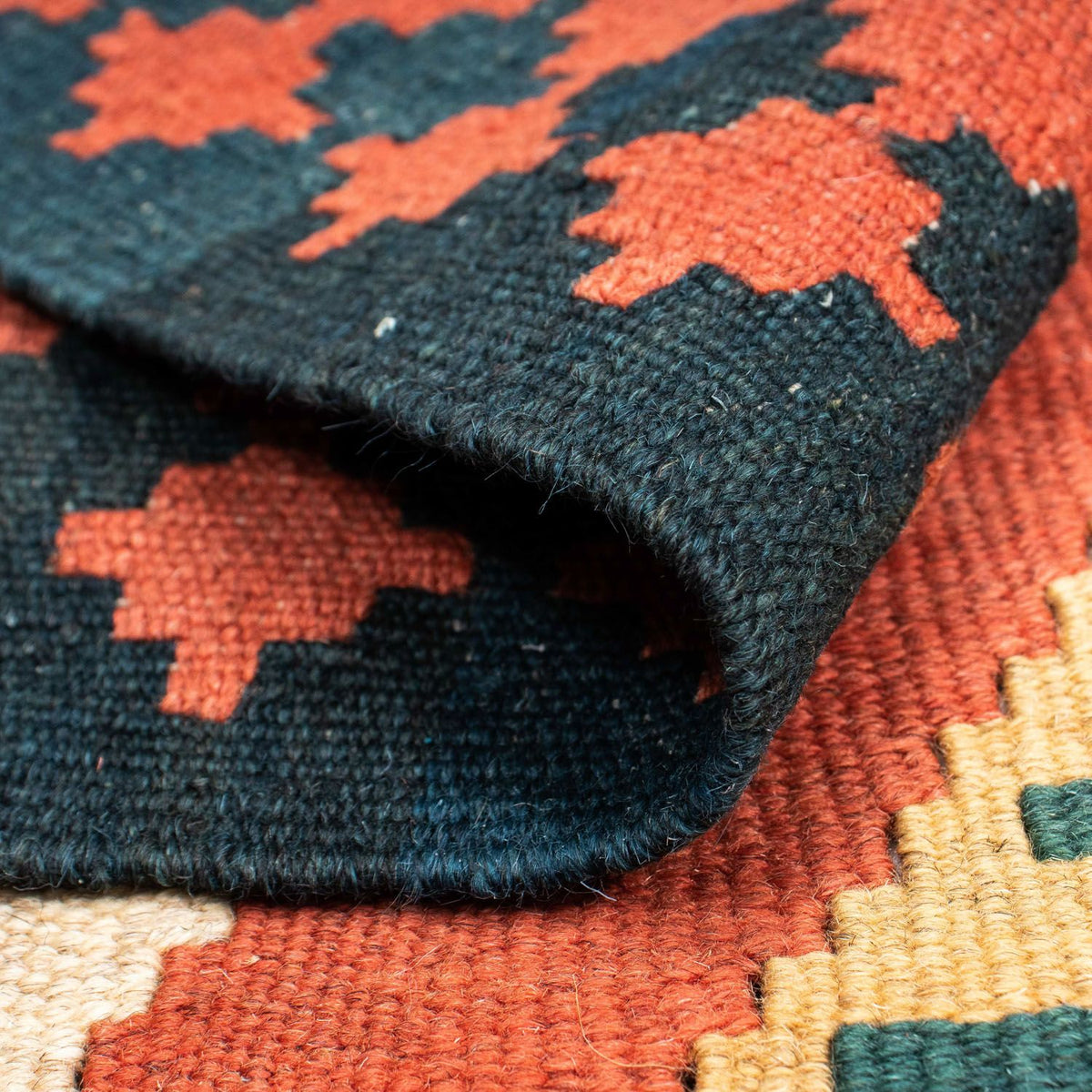 Dywan Kelim - Orientalny - 212 x 146 cm - rdza