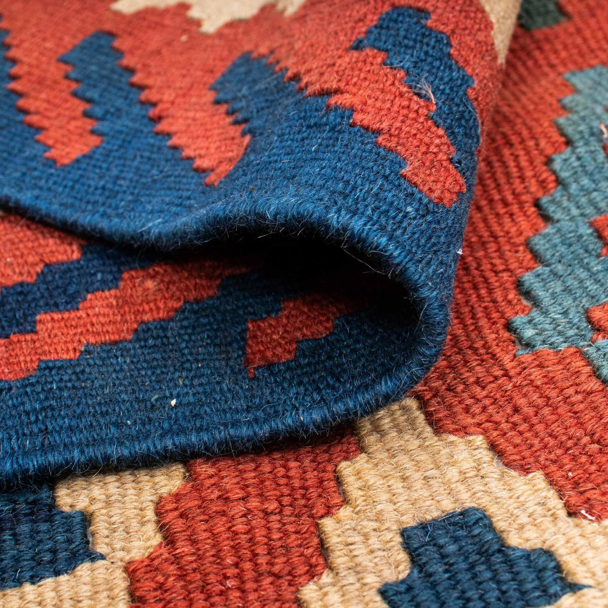 Dywan Kelim - Orientalny - 206 x 156 cm - ciemna czerwień