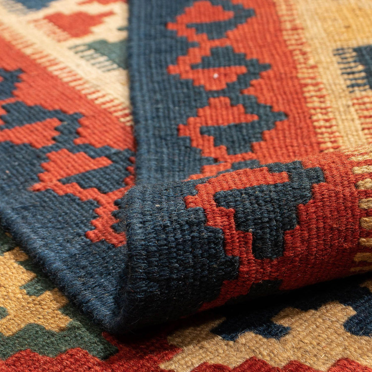 Dywan Kelim - Orientalny - 211 x 146 cm - ciemna czerwień