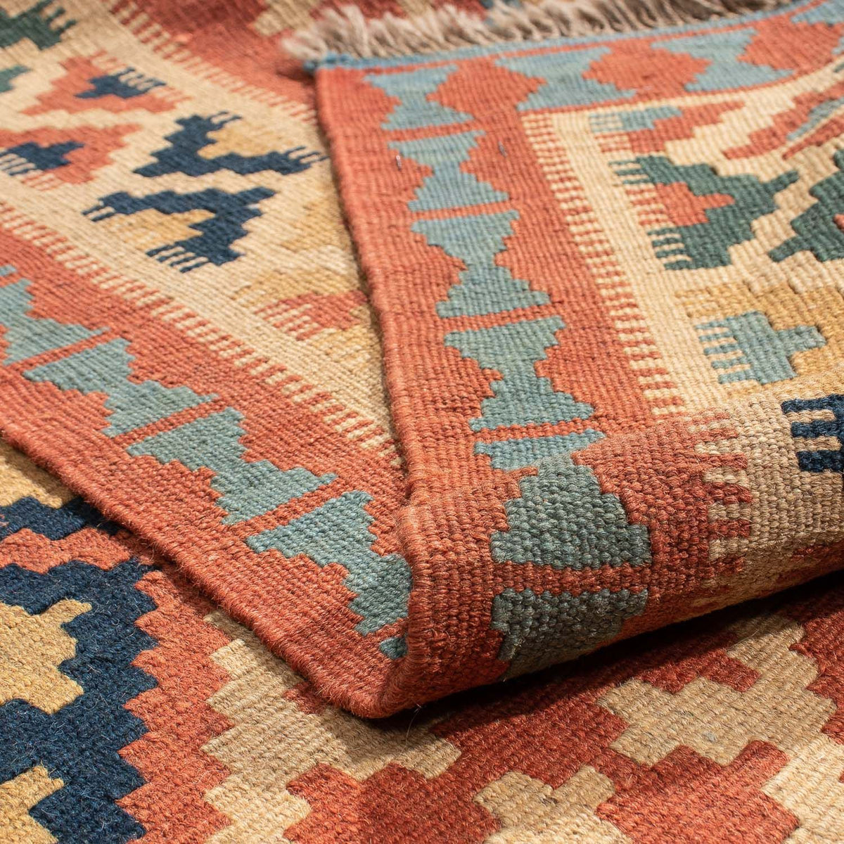 Dywan Kelim - Orientalny - 218 x 145 cm - brązowy