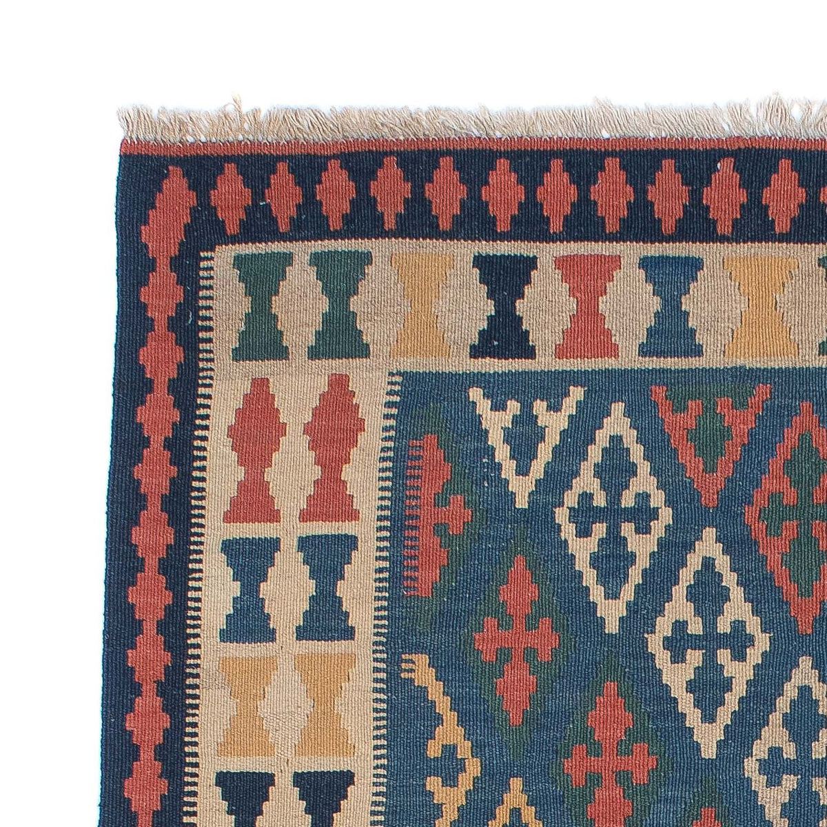 Dywan Kelim - Orientalny - 189 x 119 cm - niebieski