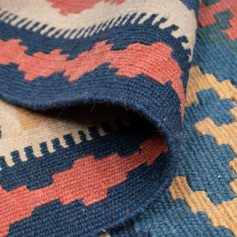 Dywan Kelim - Orientalny - 189 x 119 cm - niebieski