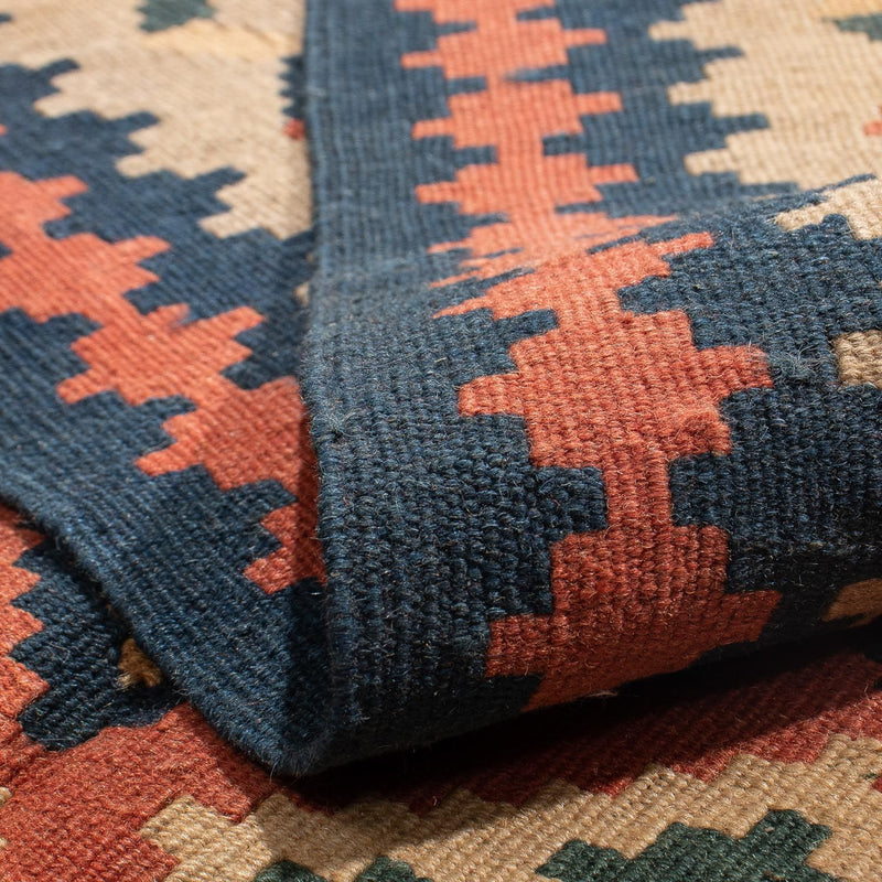 Dywan Kelim - Orientalny - 195 x 124 cm - pomarańczowy