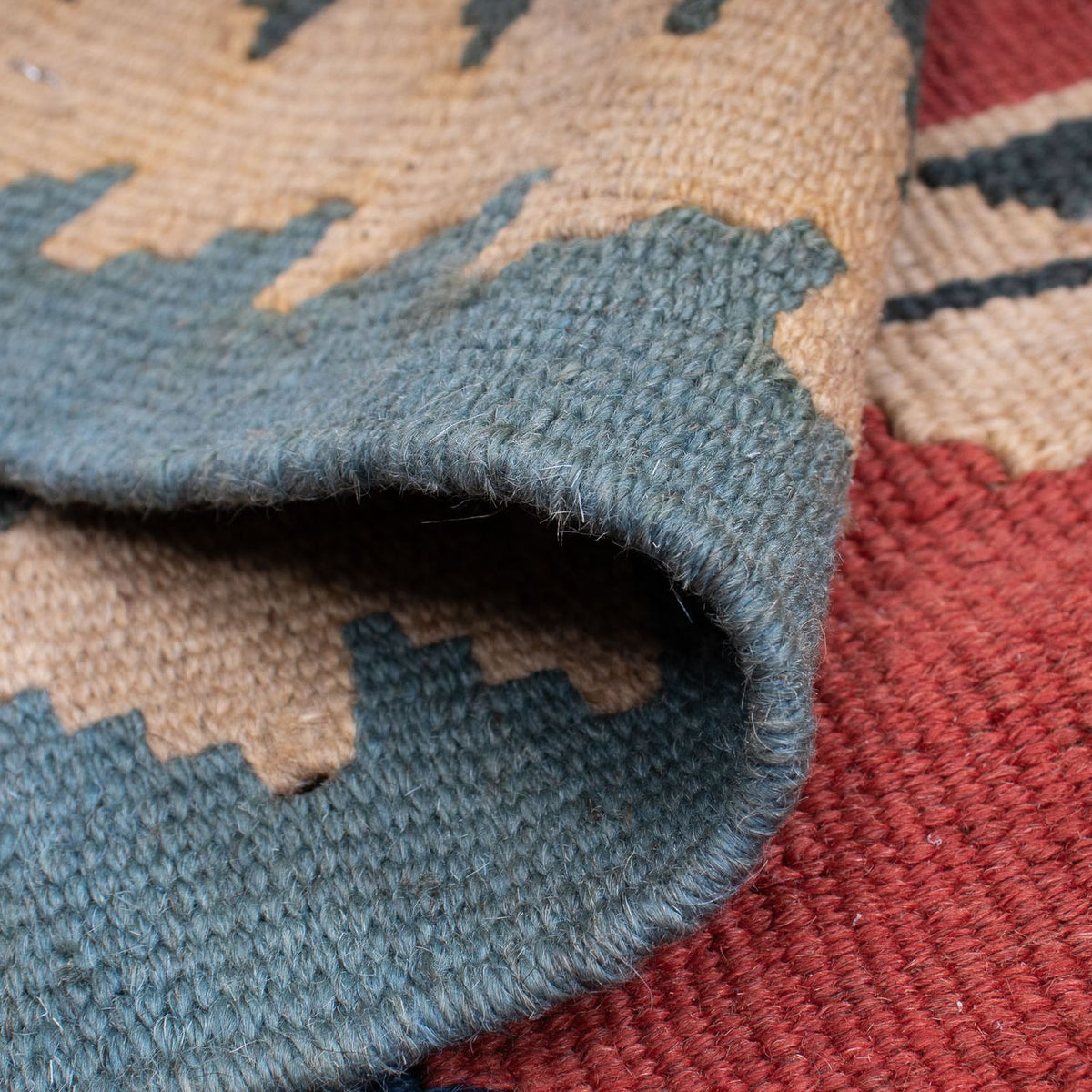 Dywan Kelim - Orientalny - 163 x 112 cm - ciemna czerwień