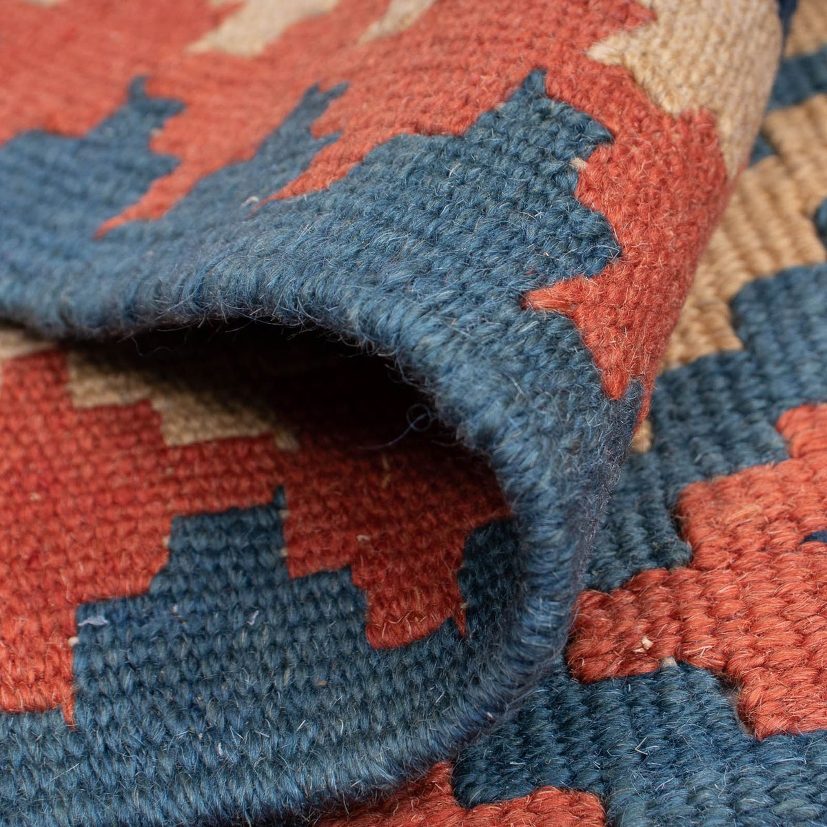 Dywan Kelim - Orientalny - 175 x 116 cm - niebieski