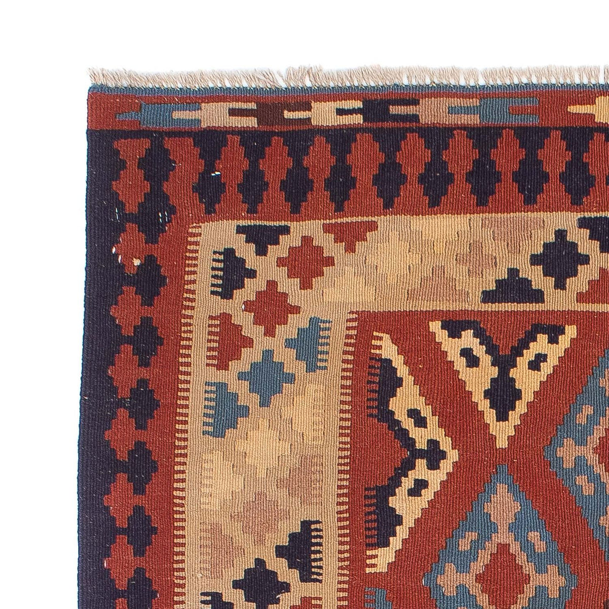 Dywan Kelim - Orientalny - 170 x 114 cm - ciemna czerwień