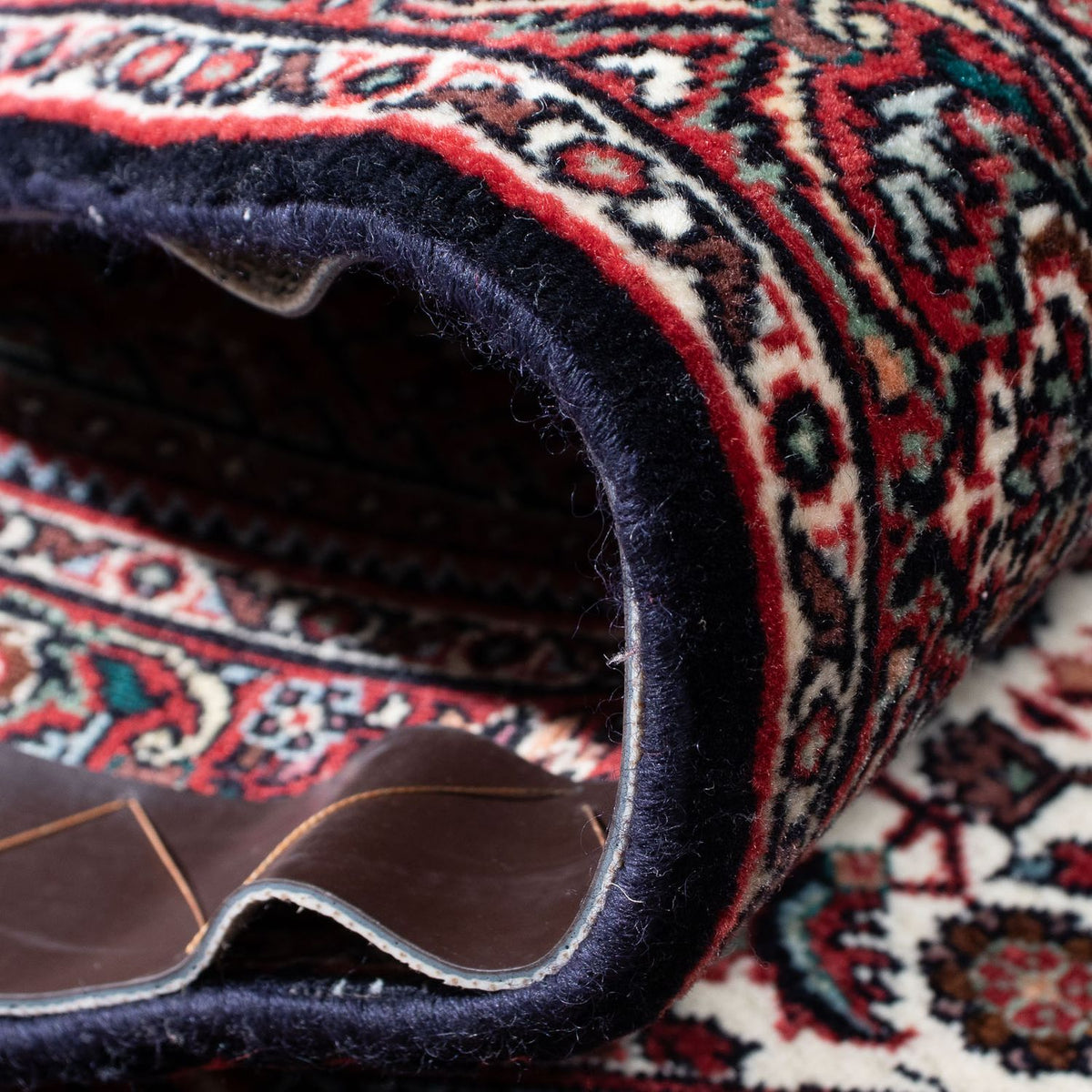 Biegacz Dywan perski - Bijar - 248 x 73 cm - ciemna czerwień