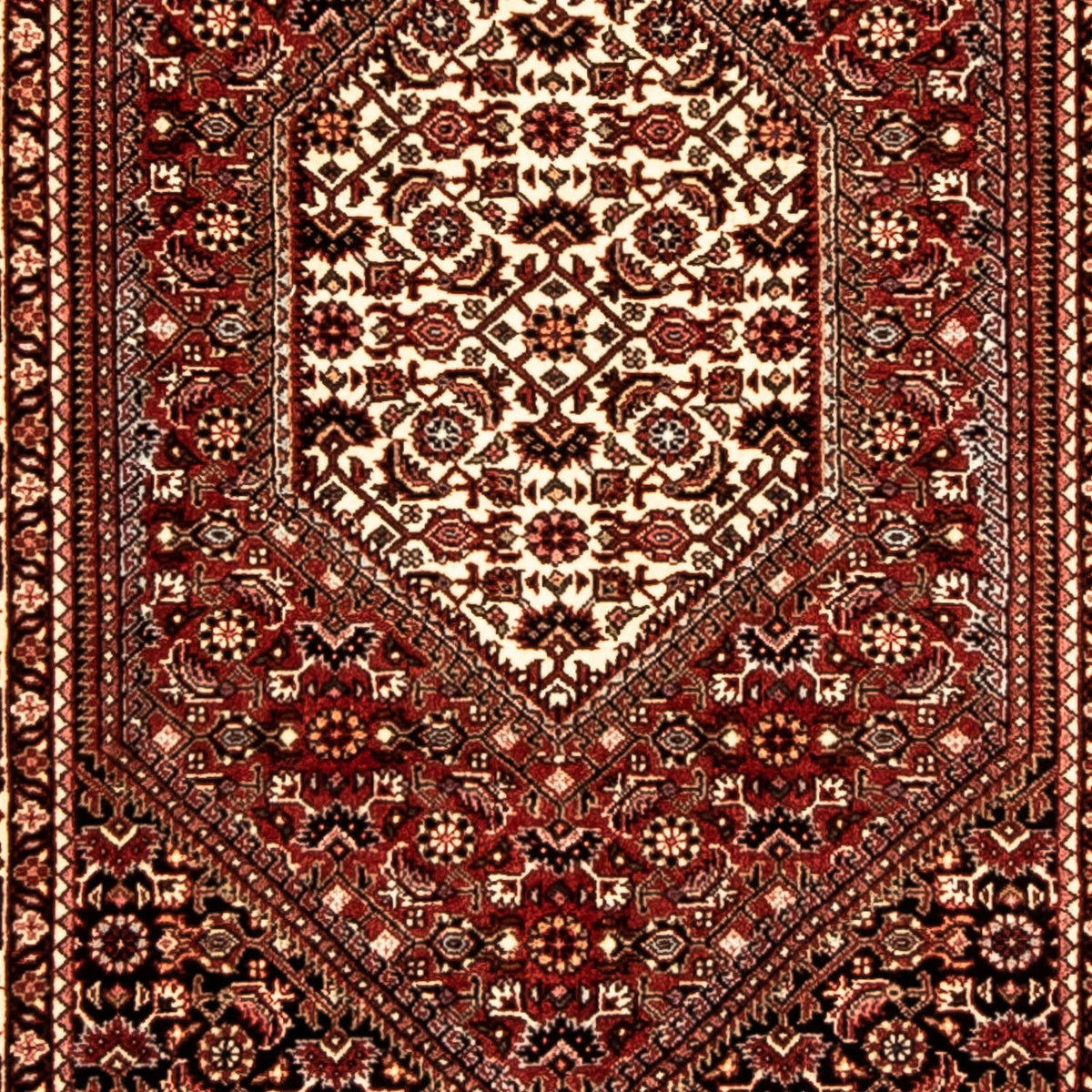 Biegacz Dywan perski - Bijar - 307 x 73 cm - wielokolorowy