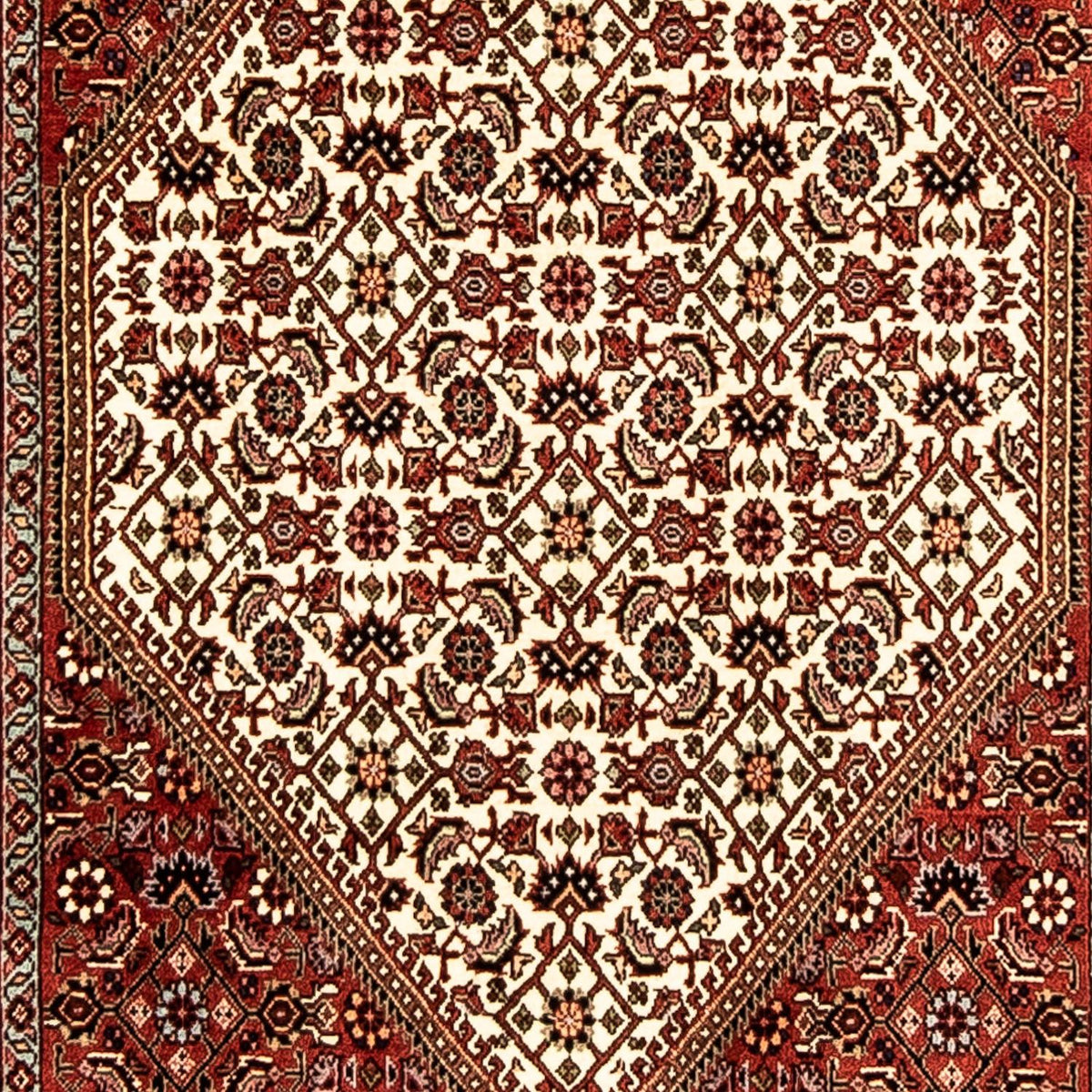 Biegacz Dywan perski - Bijar - 302 x 83 cm - wielokolorowy