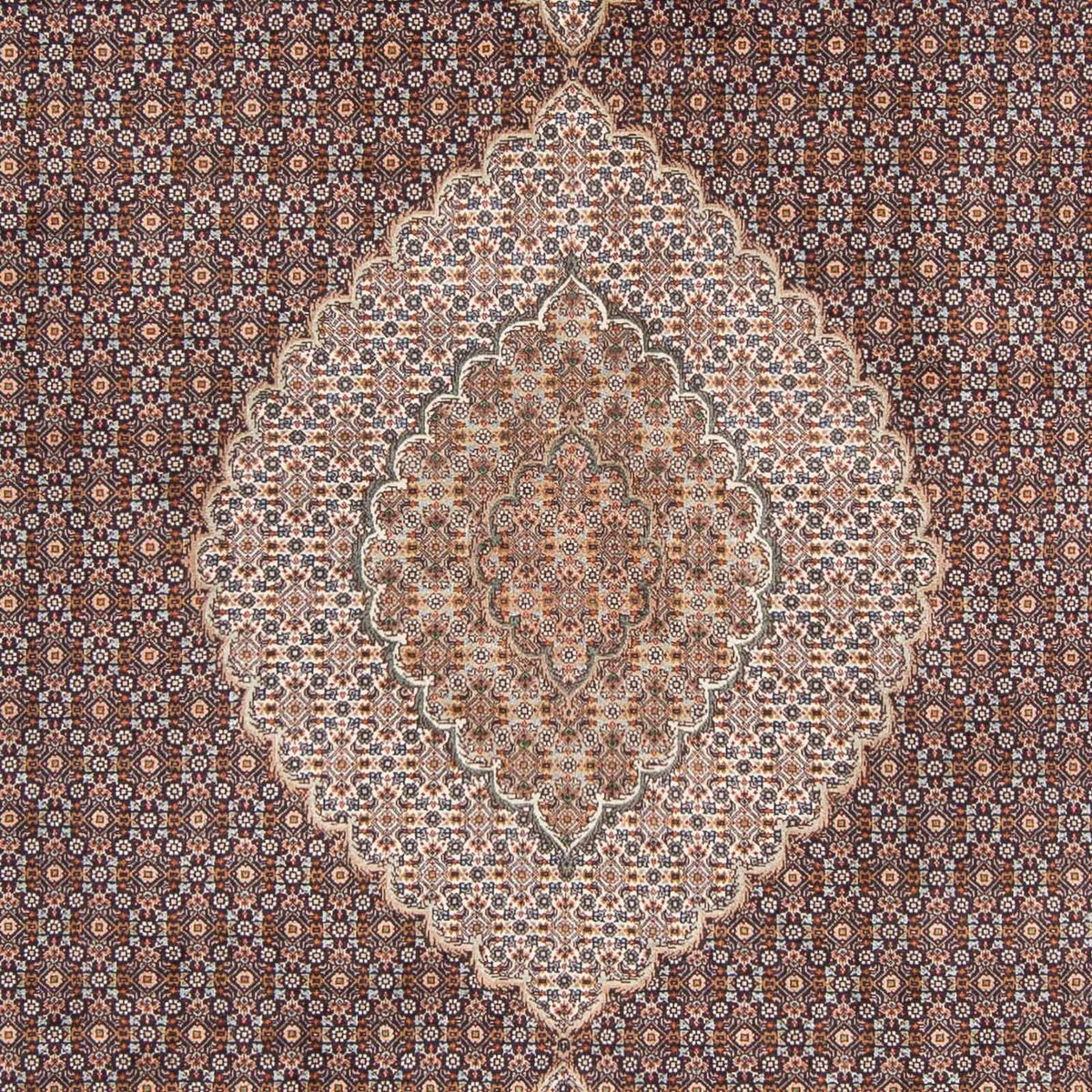 Dywan perski - Tabriz - 302 x 205 cm - ciemnoniebieski