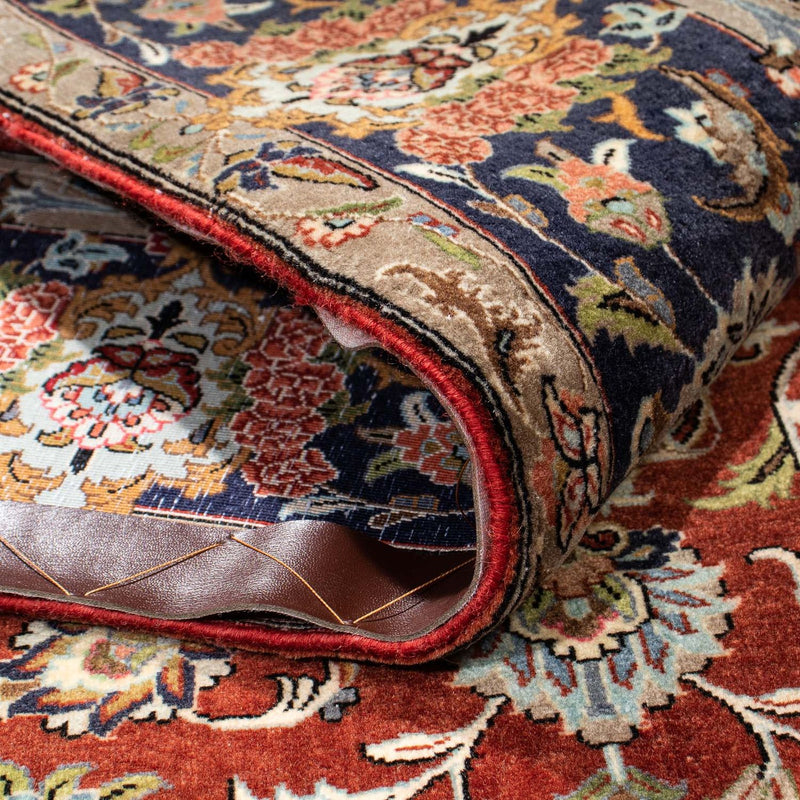 Dywan perski - Ghom - 204 x 138 cm - ciemna czerwień