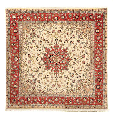 Dywan perski - Tabriz - Królewski kwadratowy  - 209 x 208 cm - beżowy