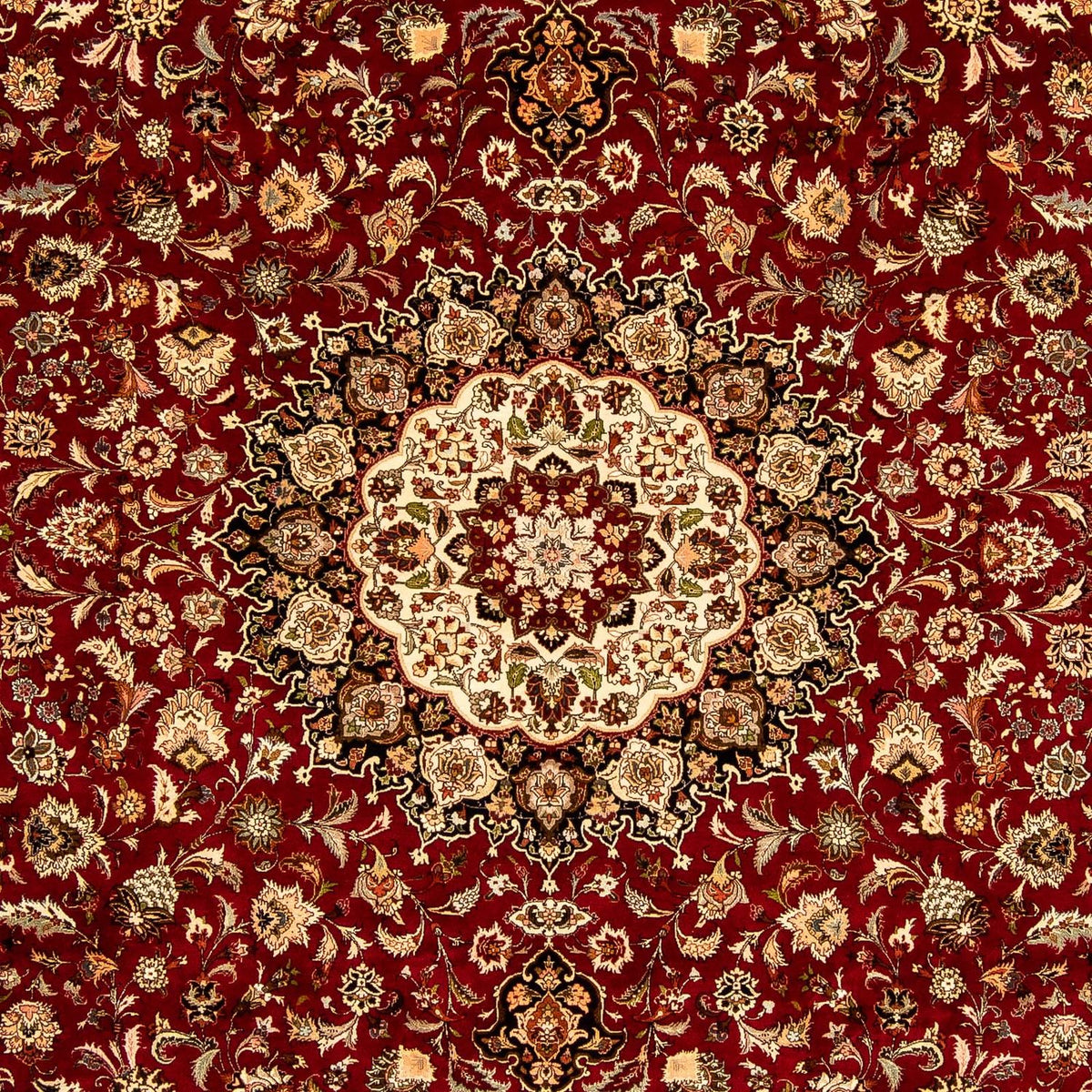 Dywan perski - Tabriz - Królewski - 351 x 250 cm - ciemna czerwień