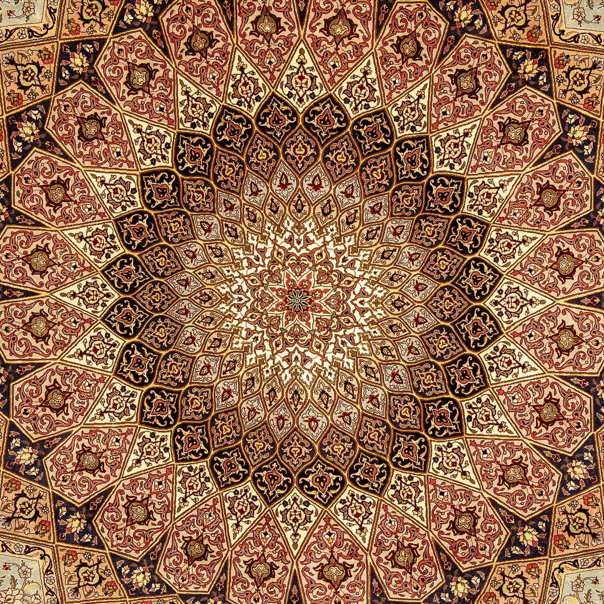 Dywan perski - Tabriz - Królewski - 355 x 252 cm - wielokolorowy