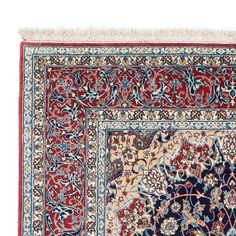 Dywan perski - Isfahan - Premium - 220 x 152 cm - ciemnoniebieski