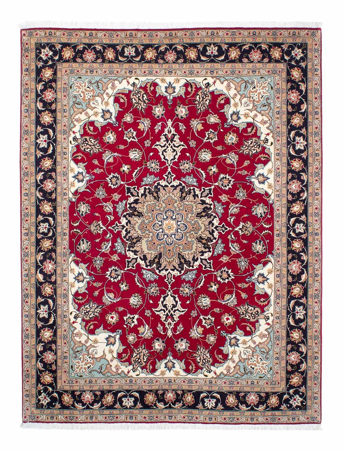 Dywan perski - Tabriz - Królewski - 207 x 154 cm - czerwony