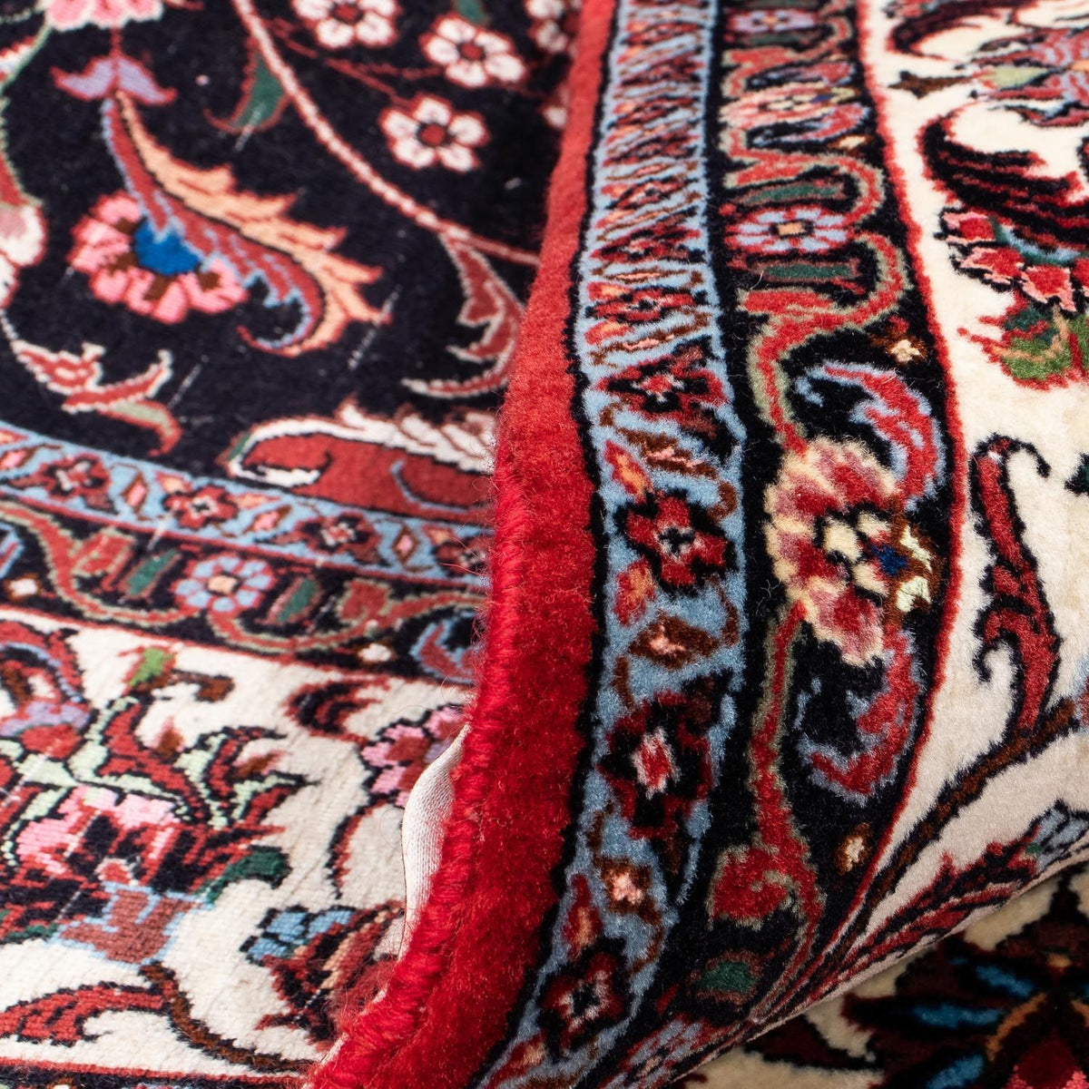 Dywan perski - Bijar - 253 x 171 cm - ciemnoniebieski