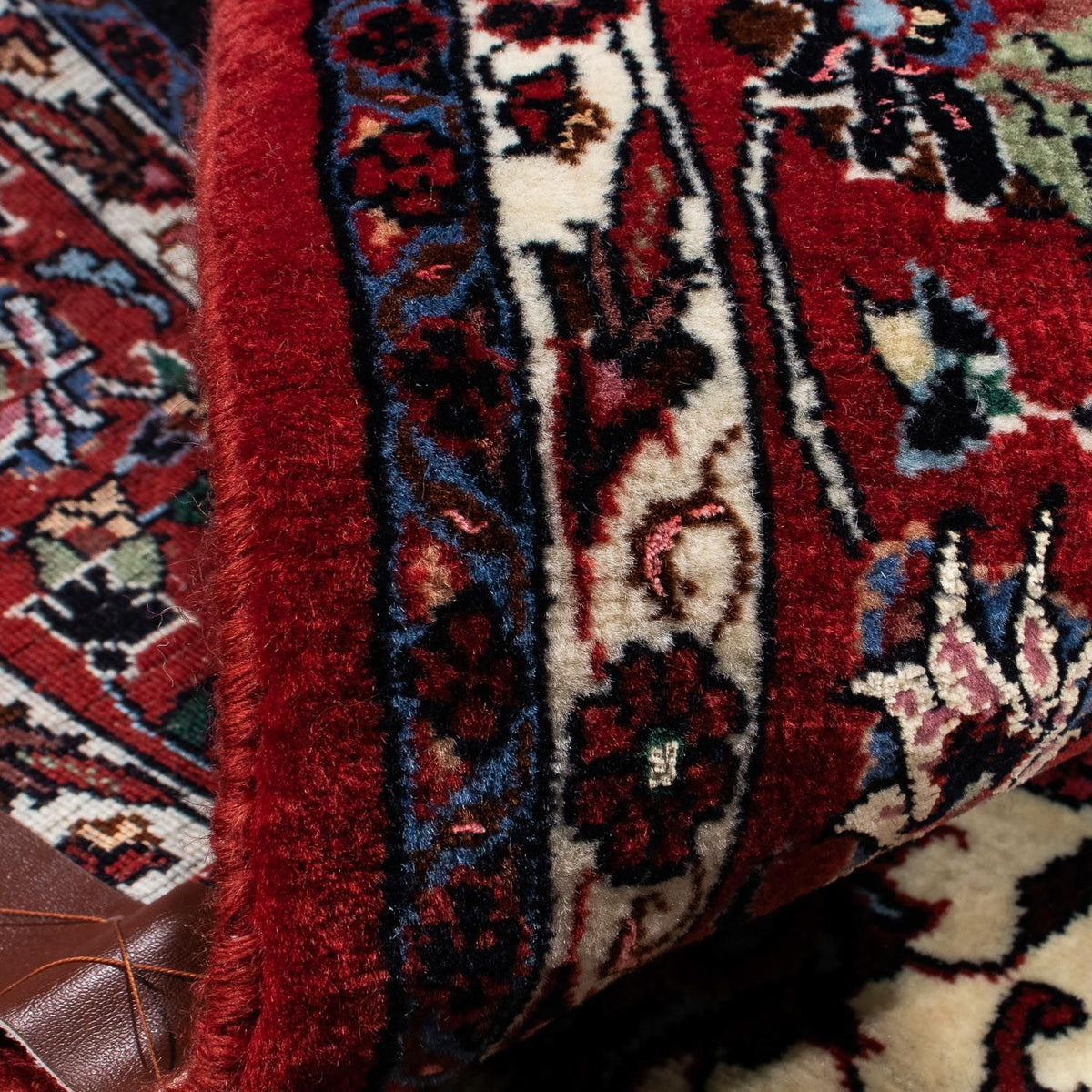 Dywan perski - Bijar - 242 x 133 cm - ciemnoniebieski