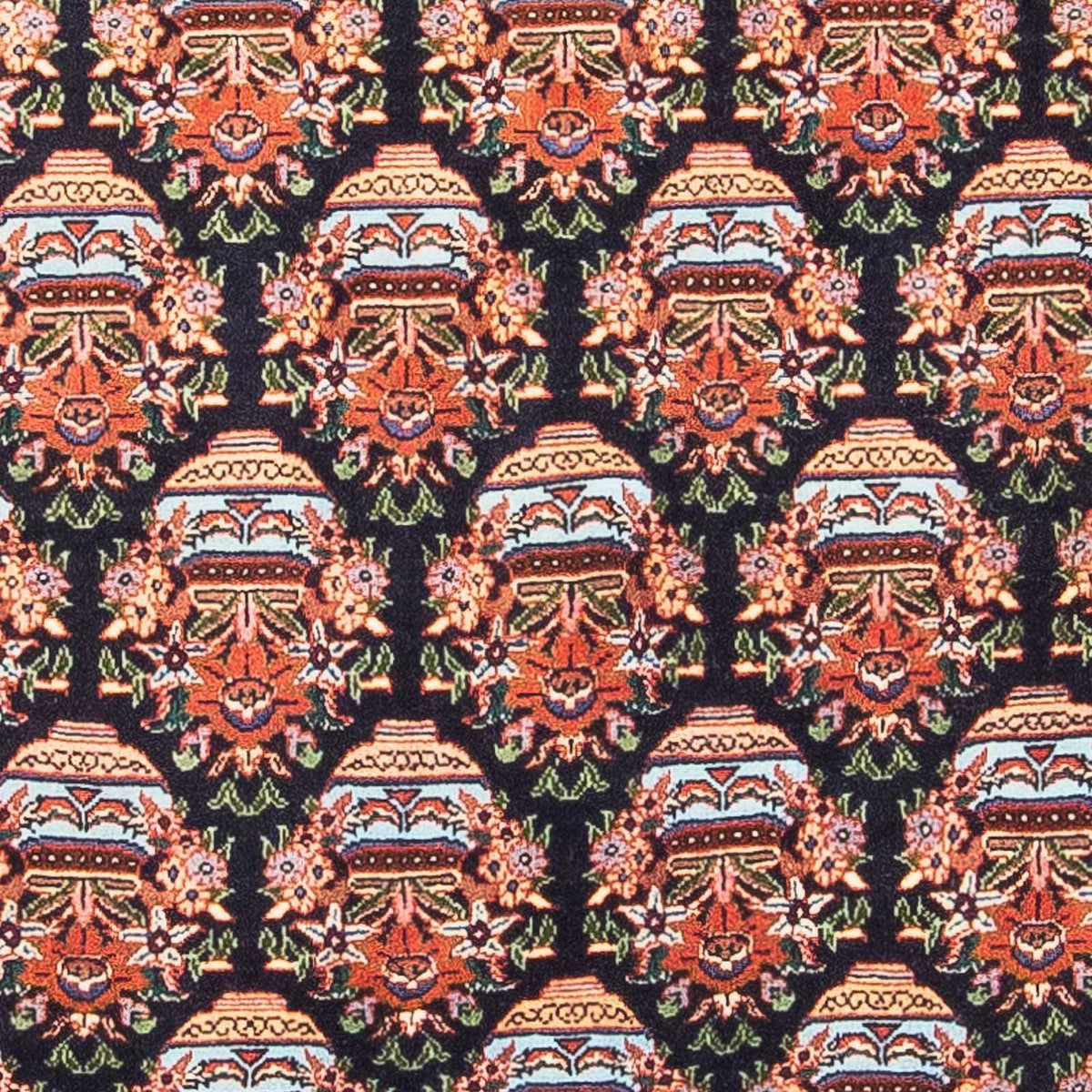 Dywan perski - Bijar - 125 x 82 cm - ciemnoniebieski