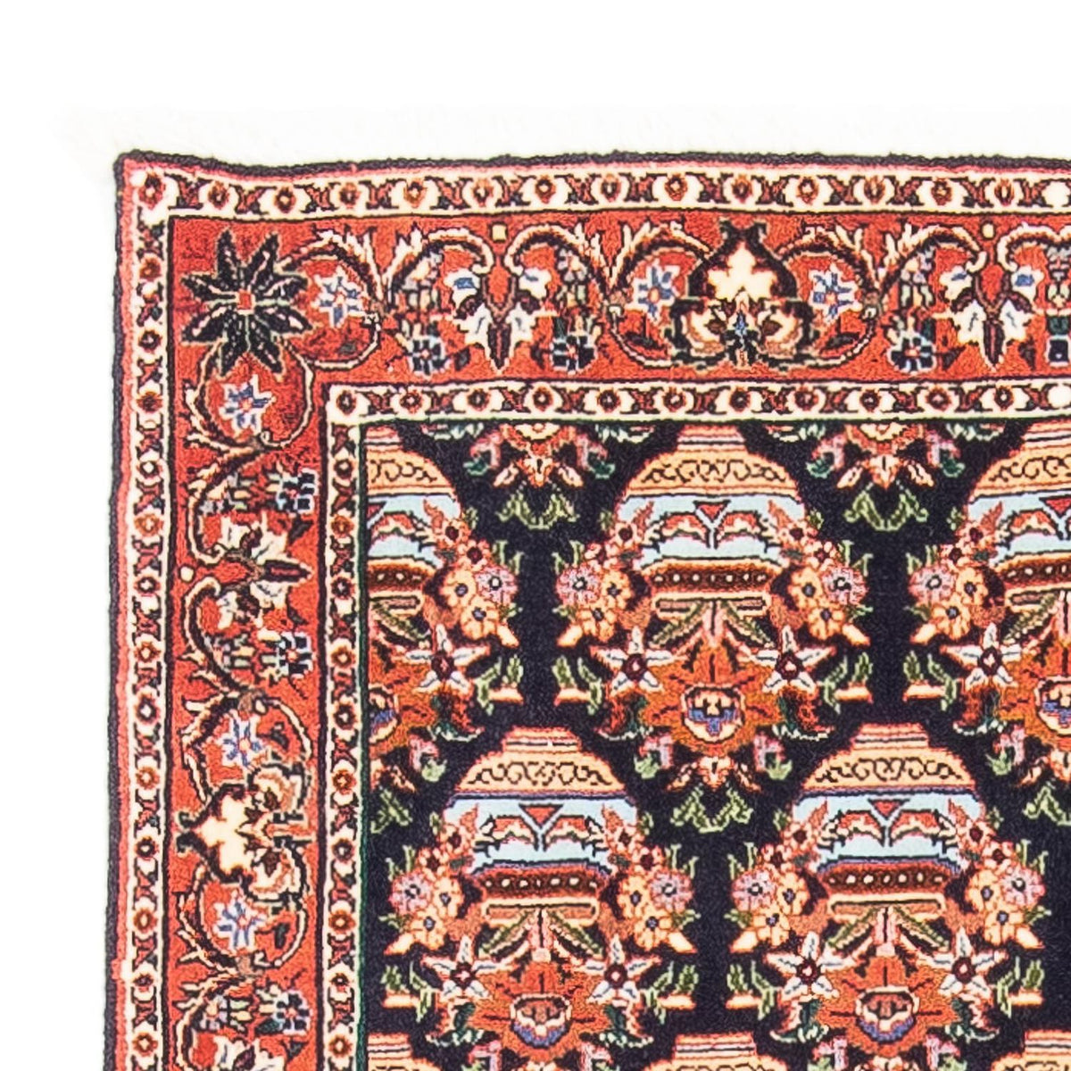 Dywan perski - Bijar - 125 x 82 cm - ciemnoniebieski