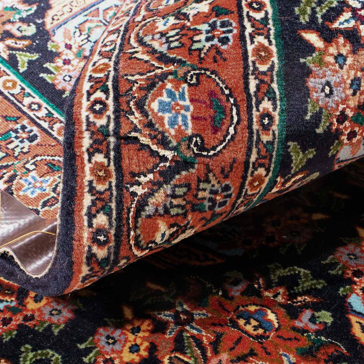 Dywan perski - Bijar - 125 x 82 cm - ciemnoniebieski