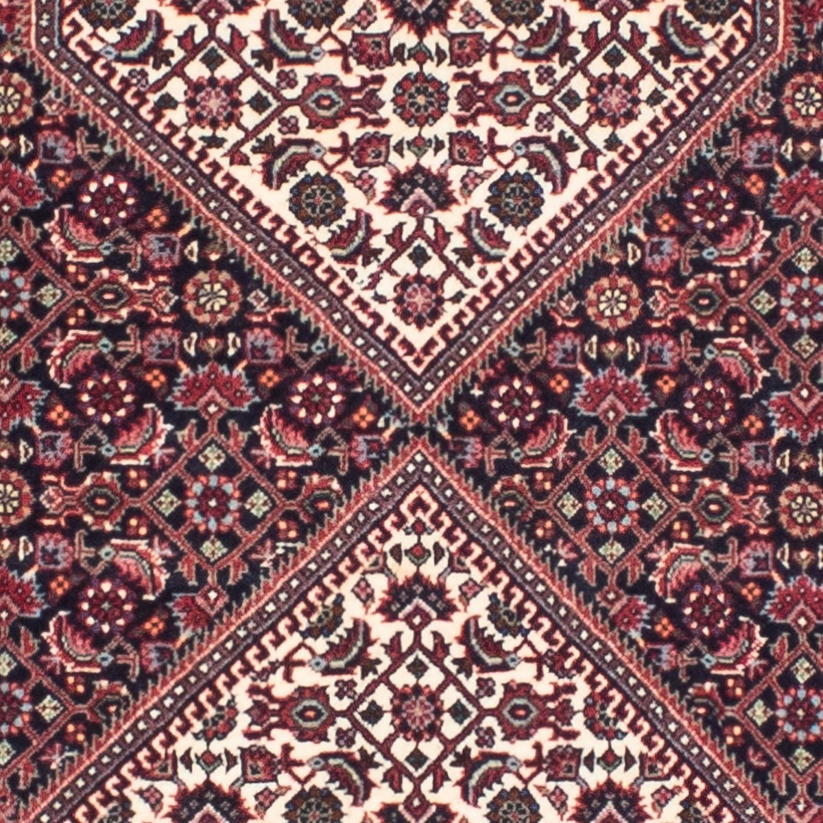 Biegacz Dywan perski - Bijar - 289 x 83 cm - ciemnoniebieski