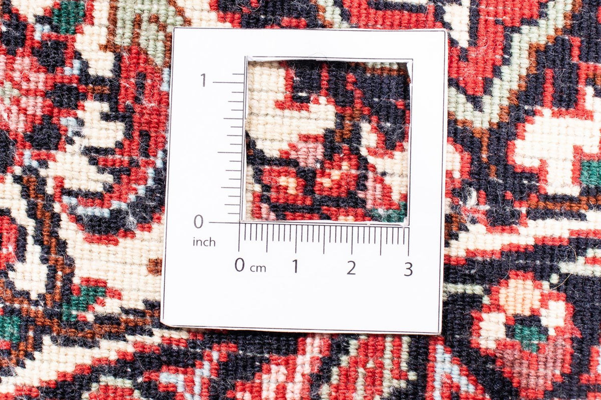 Dywan perski - Bijar okrągły  - 155 x 155 cm - ciemna czerwień