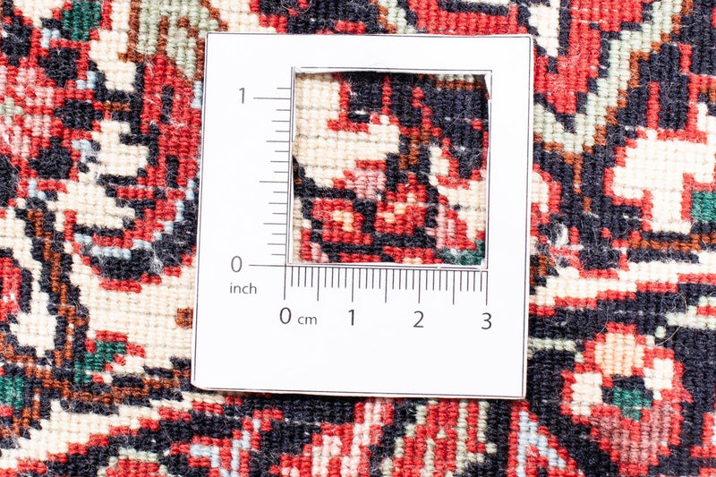 Dywan perski - Bijar okrągły  - 155 x 155 cm - ciemna czerwień