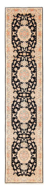Biegacz Dywan perski - Tabriz - Królewski - 419 x 87 cm - ciemnoniebieski