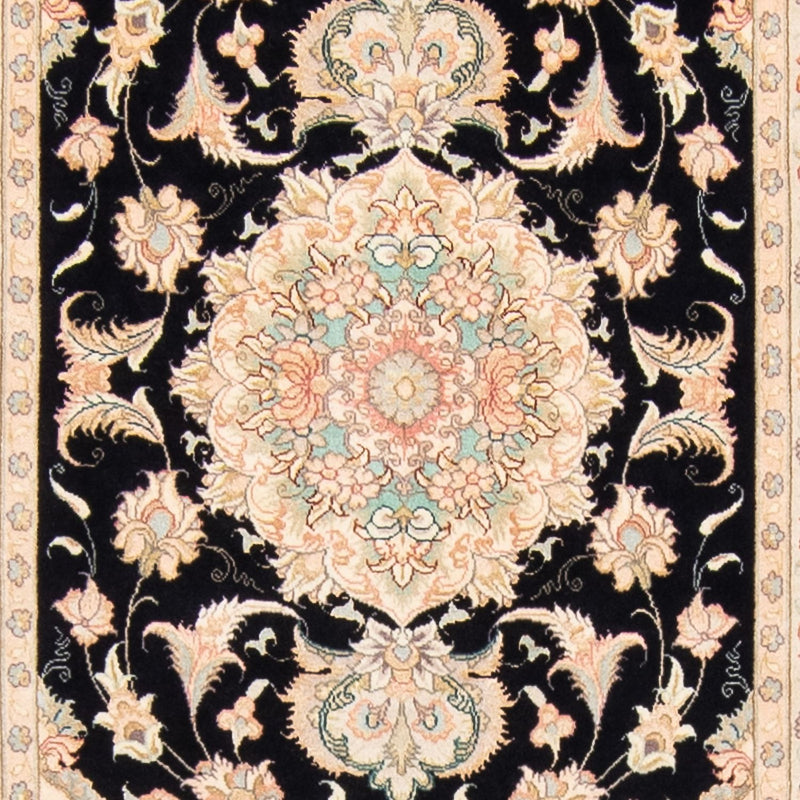 Biegacz Dywan perski - Tabriz - Królewski - 419 x 87 cm - ciemnoniebieski
