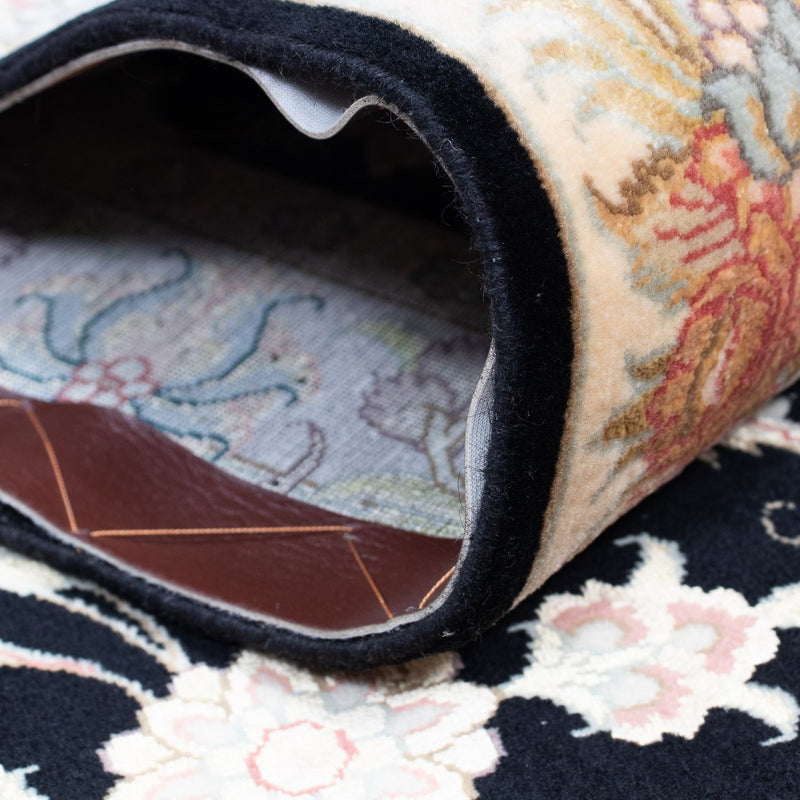 Biegacz Dywan perski - Tabriz - Królewski - 419 x 87 cm - ciemnoniebieski