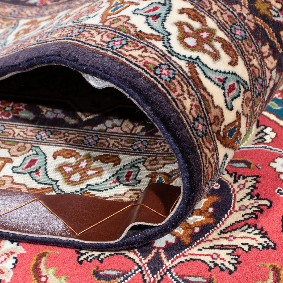 Dywan perski - Tabriz - Królewski kwadratowy  - 253 x 251 cm - jasnobrązowy