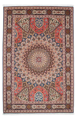 Dywan perski - Tabriz - Królewski - 252 x 167 cm - jasnobrązowy