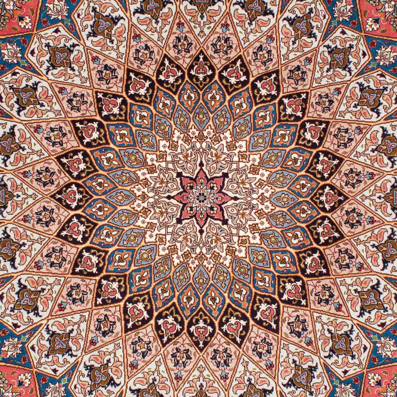 Dywan perski - Tabriz - Królewski - 252 x 167 cm - jasnobrązowy