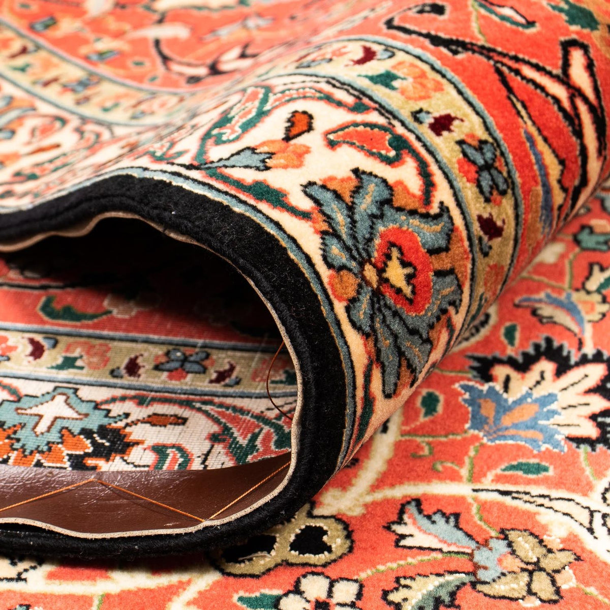 Dywan perski - Tabriz - Królewski - 407 x 297 cm - ciemnoniebieski