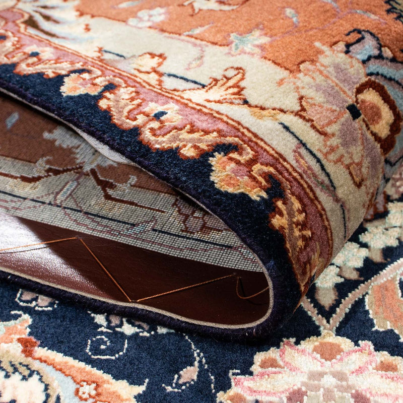 Dywan perski - Tabriz - Królewski - 200 x 155 cm - ciemnoniebieski