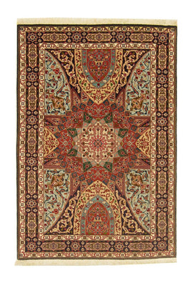Dywan perski - Tabriz - Królewski - 151 x 102 cm - wielokolorowy