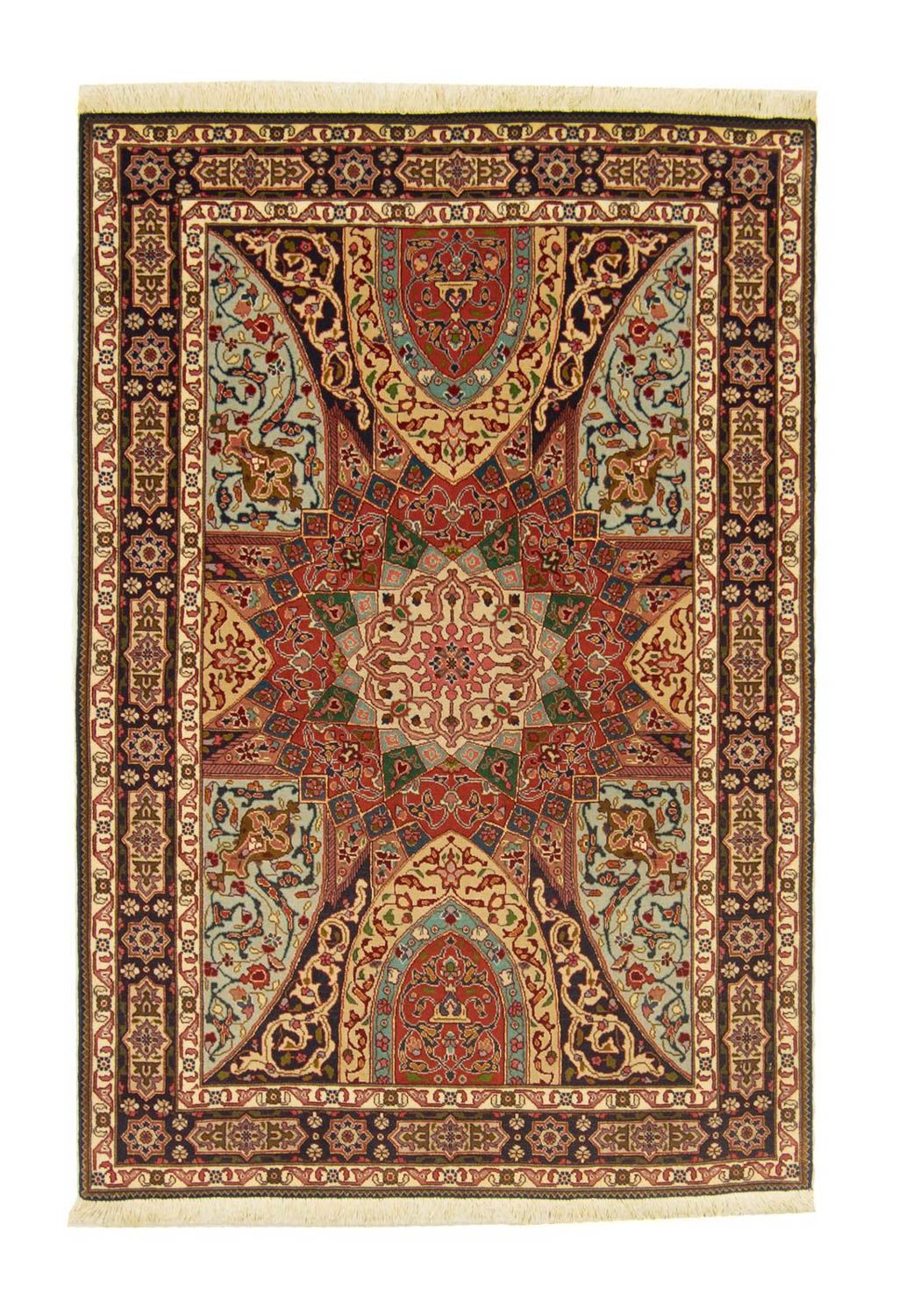 Dywan perski - Tabriz - Królewski - 151 x 102 cm - wielokolorowy