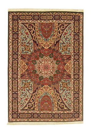 Dywan perski - Tabriz - Królewski - 151 x 102 cm - wielokolorowy