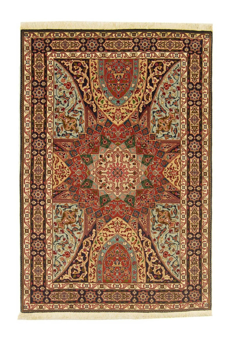 Dywan perski - Tabriz - Królewski - 151 x 102 cm - wielokolorowy